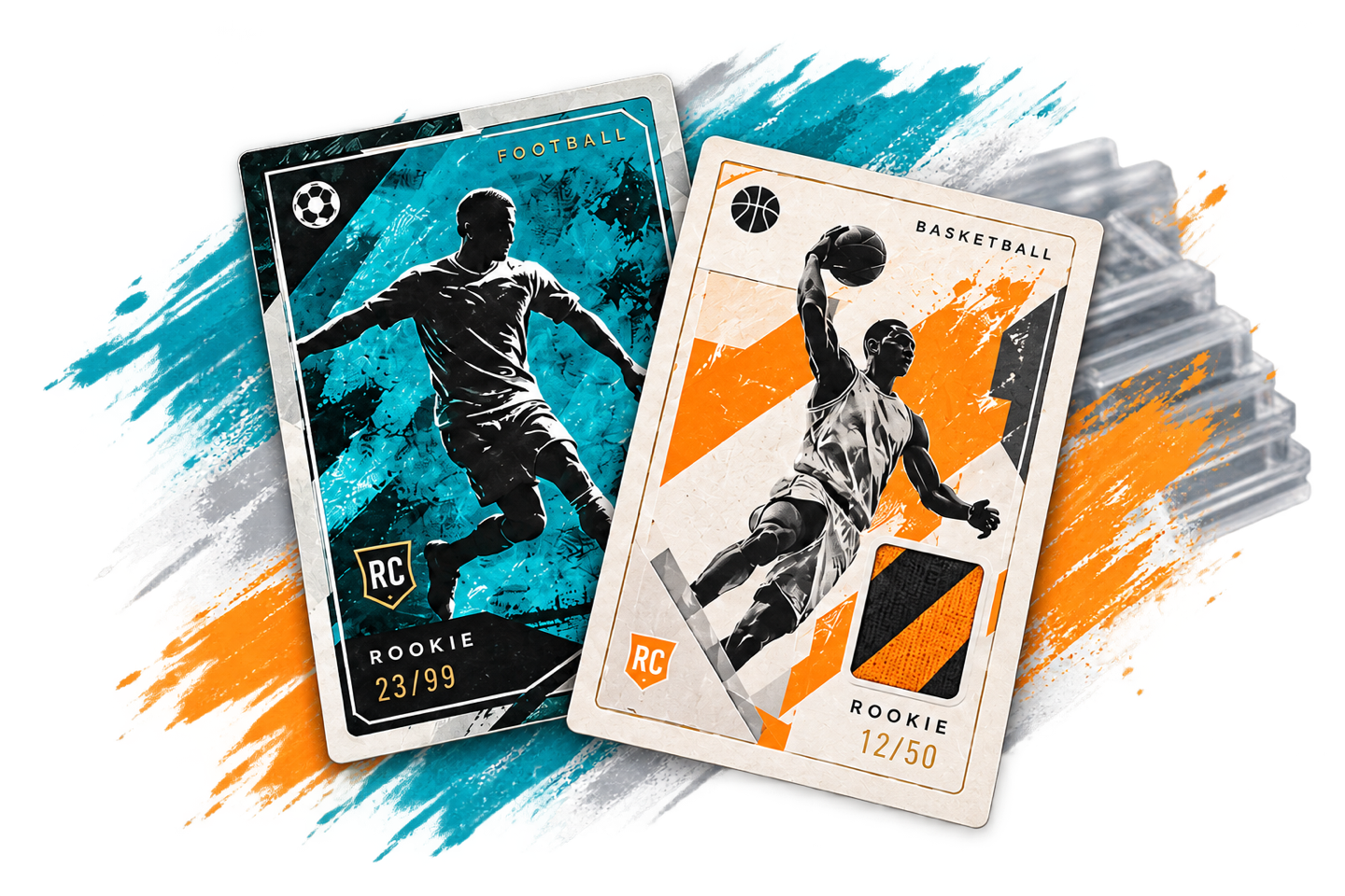 Cartes de football et de basketball de collection