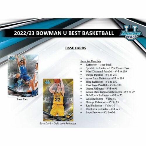 2022/23 BOWMAN UNIVERSITY'S BEST BASKETBALL HOBBY 8-BOX CASE – Image 3